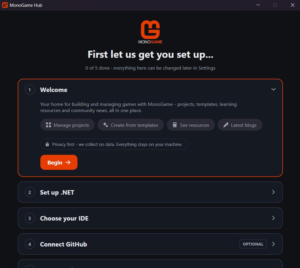 Hub Startup Wizard