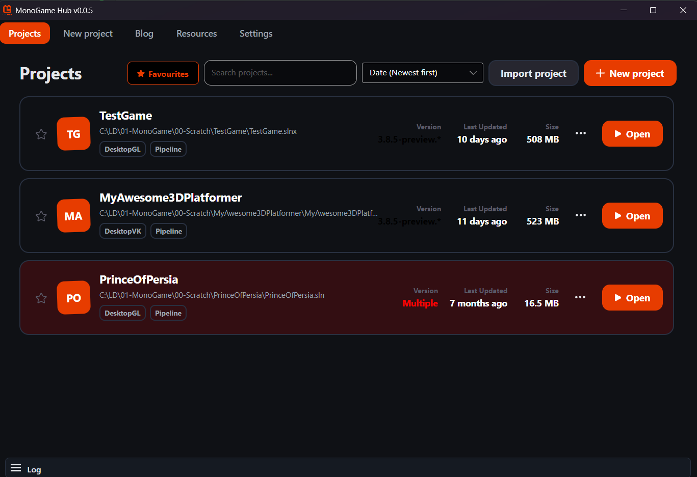 Hub Project List